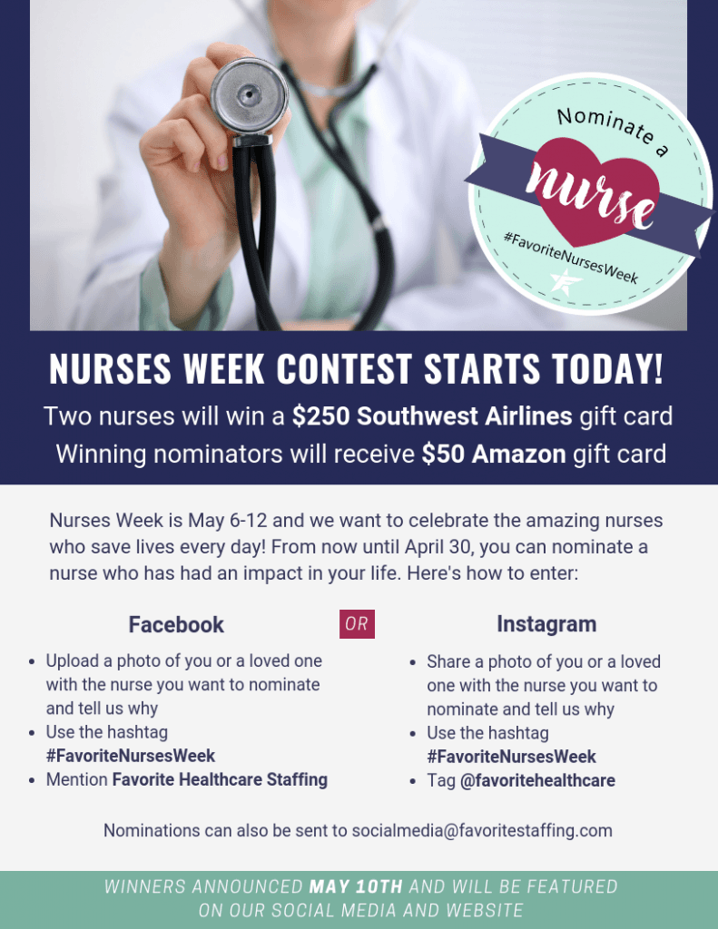 Favorite’s ‘Nominate a Nurse’ Contest is Back!